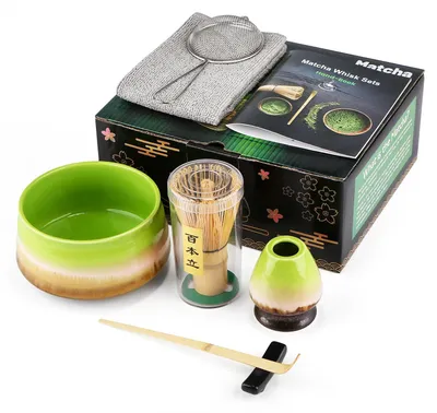 Immagine prodotto di Set da tè Matcha da 7 pezzi, con frusta e set da tè - Tradizionale cerimonia del tè giapponese