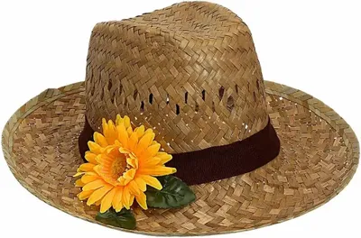 Produktbild von Widmann 14232 - Farmerhut mit Sonnenblume, Strohhut, Kopfschmuck, Accessoire, Mottoparty, Karneval