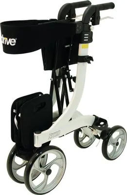 Produktbild von Rollator NITRO M m.Stockhalter,u.Stoff/Netztasche,weiß,