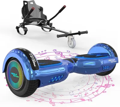 Produktbild von MEGA MOTION 6.5 Hoverboard mit sitz hoverkart GO-Kart für Kinder mit LED Leuchten & Bluetooth Musik Skateboard