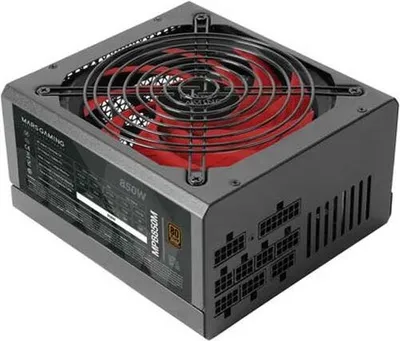 Produktbild von Mars Gaming MPB850M, 850 W, 200 - 240 V, 50/60 Hz, 8 A, Aktiv, 150 W
