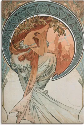 Produktbild von ARTland Leinwandbild Vier Künste: Die Poesie. 1898 Größe: 80x120 cm