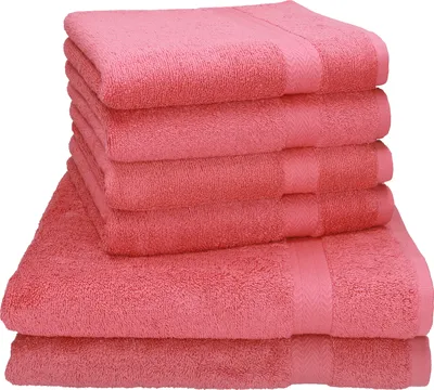 Produktbild von Betz 6-tlg. Handtuch-Set PREMIUM - 2 Liegetücher 4 Handtücher 100% Baumwolle  Farbe: himbeere
