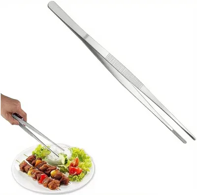 Produktbild von Küchenpinzette - Kochpinzette - 25CM - Edelstahl - Fleischpinzette - XXL-Pinzette für die Küche - CHPN
