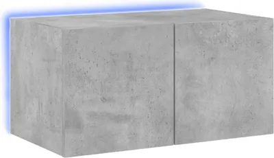 Produktbild von vidaXL TV-Wandschrank mit LED-Leuchten Betongrau 60x35x31 cm