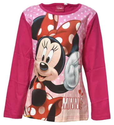 Produktbild von Langarmshirt für Mädchen mit Minnie Mouse, 100% Baumwolle