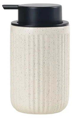Zdjęcie produktu dla Dozownik do mydła ceramiczny, 350 ml, beżowy, z dużą pompką, do kuchni i łazienki
