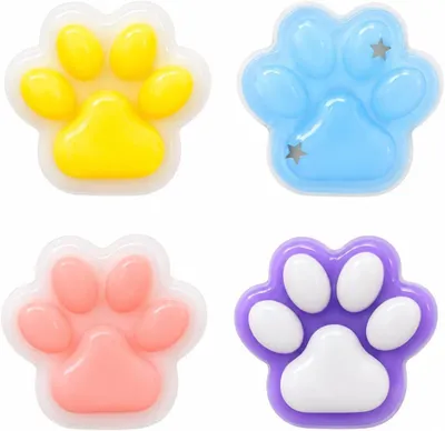 Productafbeelding van Squishy Butter - Set van 4 - Anti-stress speelgoed - Kawaii - Grootte 3,5 cm - Kleuren - Wit-roze - Wit-geel - Wit-blauw