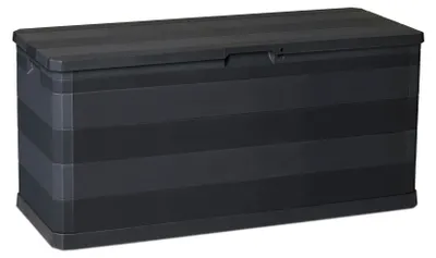 Produktbild von Koll Living Gartenbox "Kora" 280 Liter | aus Kunststoff, Anthrazit | 117 x 45 x 56 cm | UV- und witterungsbeständig