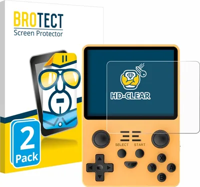 Produktbild von 2x Für Powkiddy RGB20S Schutzfolie BROTECT Displayschutz Display Schutz Folie Klar Transparent
