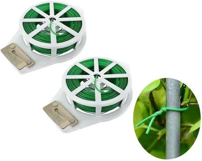 Imagen del producto de Alambre verde para plantas, 200 metros, ideal para jardines y flores