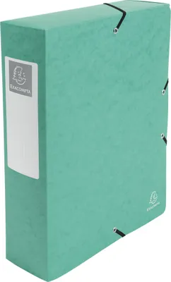 Immagine prodotto di Exacompta 6x scatola archivio in cartone, 600g, dorso 80mm + etichetta, A4, verde, 50833E