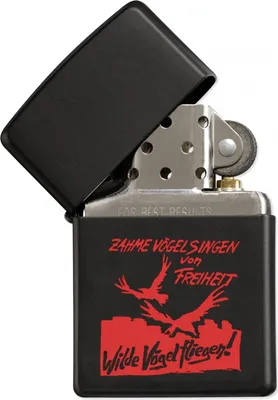 Produktbild von Nachfüllbares Benzin Sturmfeuerzeug mit Wilde Vögel Motiv für Outdoor-Aktivitäten