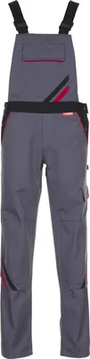 Produktbild von Planam Latzhose Highline Damen, Gr. 36 schiefer/schwarz/rot