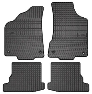 Imagen del producto de Alfombrillas de goma para Volkswagen Polo III restyling 6N2 1999-2001 (hatchback/sedán) – juego de 4 piezas, negras, a medida – Wielganizator SolidPRO