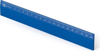 Image de Metrie | Scholar-20KB Règle en bois bleue avec échelle en mm | 20 cm