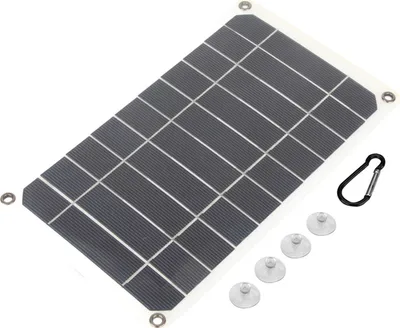 Obrázek produktu pro Přenosný 10W venkovní IP64 vodotěsný solární panel Mobilní nabíječka 5V USB výstup