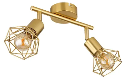 Produktbild von Deckenleuchte, Gitter, gold, Spots beweglich, L 22 cm