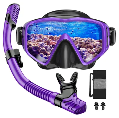 Immagine prodotto di Kit per snorkeling per adulti, completo di maschera subacquea
