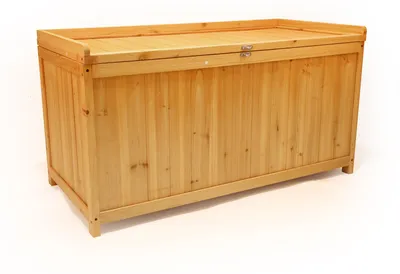 Image de Cubo - Coffre de Rangement Extérieur 113x60x53 cm en Bois d’Épicéa avec Fermeture à Cadenas