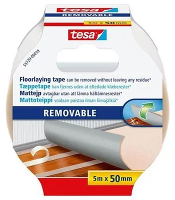 Obrázok produktu pre Lepiaca páska, obojstranná, spevnená textilom, 50 mm x 5 m, TESA "Removable"
