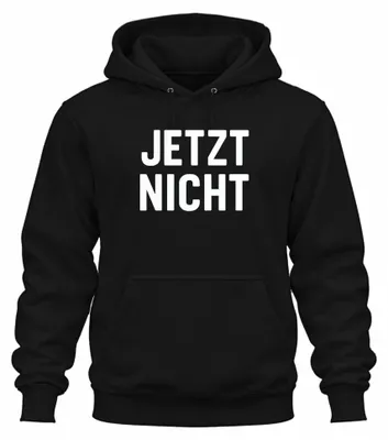 Productafbeelding van NU NIET. Grappige, sarcastische spreuk. Homeoffice. Procrastinatie. Uni hoodie, zwart, maat L
