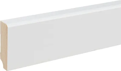Produktbild von Sockelleiste Massivholz 19 x 60 x 2400 mm Weiß zum Kleben, Schrauben & Nageln Massivholz Fußleiste by PROVISTON 60 Meter | 25 Stück