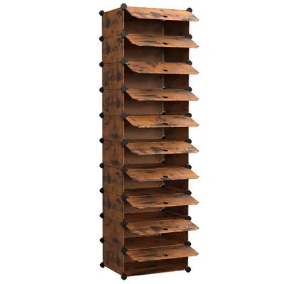 Produktbild von SONGMICS 10 Ebenen Schuhregal Schuhschrank Schuhorganizer für 20 Schuhe