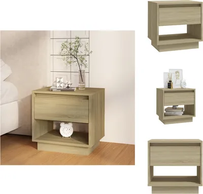 Obrázok produktu pre vidaXL Nočný stolík Sonoma dub 45x34x44 cm materiál na báze dreva - Nočné stolíky