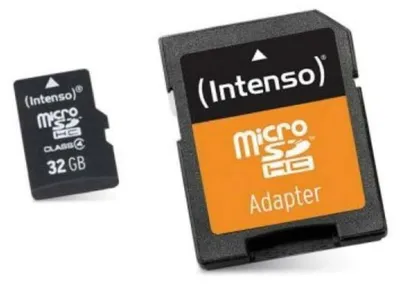 Productafbeelding van Intenso microSDHC-kaart, 32GB, Klasse 10 + SD-adapter