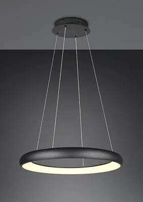Image de Lustre LED CARDONA noir 59 W, nuances de blanc, 6900 lm, métal, dimensions : 150 x 75 x 75 cm, IP20, Trio
