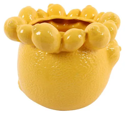 Produktbild von Countryfield Blumentopf Lemon gelb Keramik 23,5x23,5x19cm Dekoration