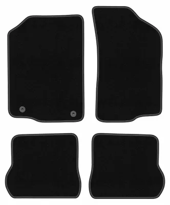 Produktbild von Velours-Fußmatten für Volkswagen Scirocco II 1981-1992 (Coupé) – 4-tlg, Schwarz, passgenau – Wielganizator BASIC