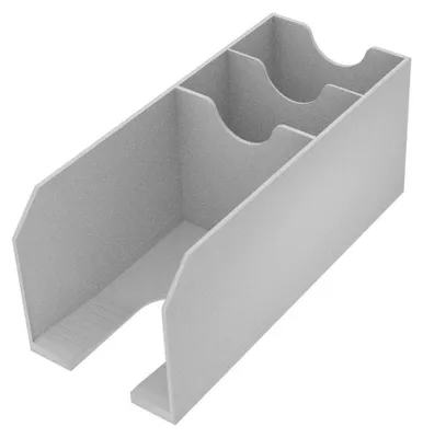 Imagen del producto de Soporte para barajas de cartas con 2 compartimentos para mazos de Commander, color gris