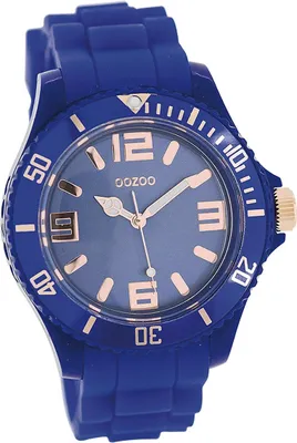 Produktbild von Oozoo Silikon Damen Uhr matt Analog Quarzuhr Armband blau Timepieces D2UOC5049A