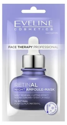Produktbild von Eveline Cosmetics Face Therapy Professional Ampoule-Mask Kremowa maseczka do twarzy Retinal, 8 ml