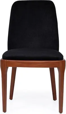 Produktbild von Schwarz-Brauner Polsterstuhl Designer Esszimmer Möbel Einsitzer Stuhl