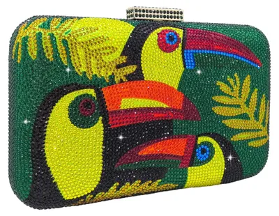 Productafbeelding van Solidchoice - Mini Clutch Tas met Toucan Design en Kristallen