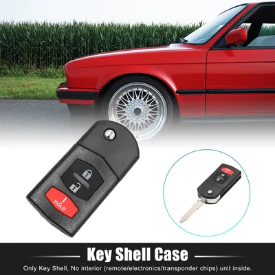 Image de Coque de clé pour Mazda Plip Télécommande 3 Boutons avec Lame Boîte Rechange