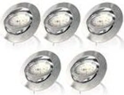 Produktbild von 5x LED Einbaustrahler dimmbar Einbau-Leuchten Spots 230V ultra-flach dimmbar SET