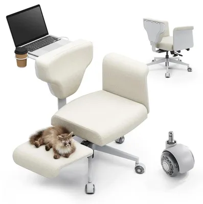 Productafbeelding van Stoel, verstelbaar, ergonomisch ontwerp, abrikozenkleurig