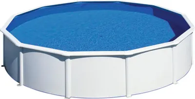 Produktbild von Aufstellpool Stahlwandpool-Set Planet Pool Vision-Pool Classic rund Ø 550x120 cm inkl. Sandfilteranlage, Leiter, Einbauskimmer, Filtersand & Anschlussschlauch weiß