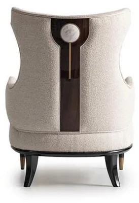 Produktbild von Ohrensessel Sessel Einsitzer Luxus Beige Stoff Modern Wohnzimmer