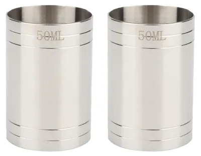 Produktbild von Edelstahl Jigger Spirituosen Messbecher 50 ml 2 Stück