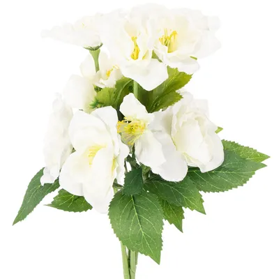 Produktbild von Kunstblume Christrose für festliche Weihnachtsdekoration, 4 Stück