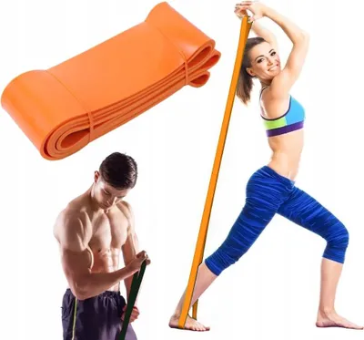Image de Bande de résistance, POWER BAND Bande d'exercice 36-105kg, Orange