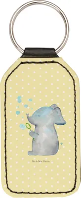 Produktbild von Mr. & Mrs. Panda schlüssel anhänger Elefant Seifenblasen - Gelb Pastell - Geschenk, Heimat, Elefanten, Liebesspruch, Lustige Sprüche, Taschenanhänger, Schlüsselanhänger