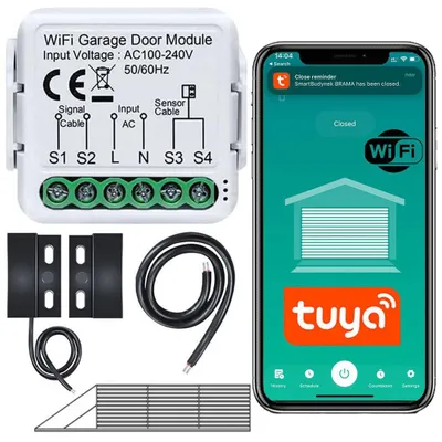 Productafbeelding van WiFi garagedeuropener met magneetsensor 480 cm wit