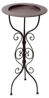 Produktbild von Metallständer im Country-Style schwarz mit abnehmbarem Tablett, Beistelltisch