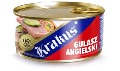 Produktbild von Gulasz angielski Englisches Schweinegulasch Krakus 300g